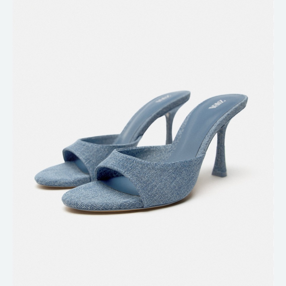 Zara denim mules
